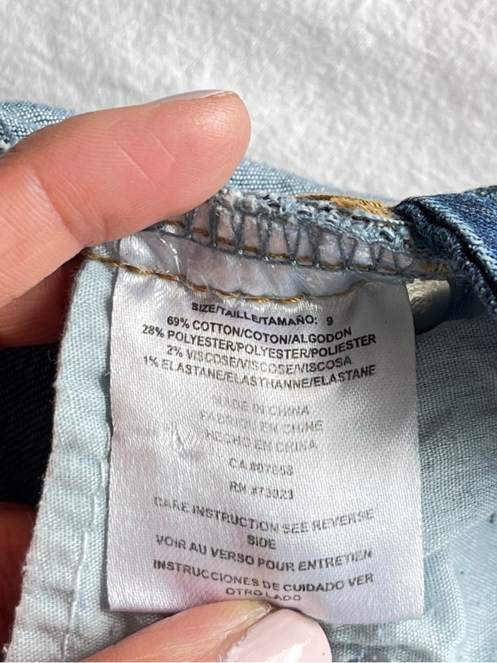 Parisian Collection Luxury Line Distressed Denim Dungaree Overalls Size 9 Y2K - Picture 9 of 14